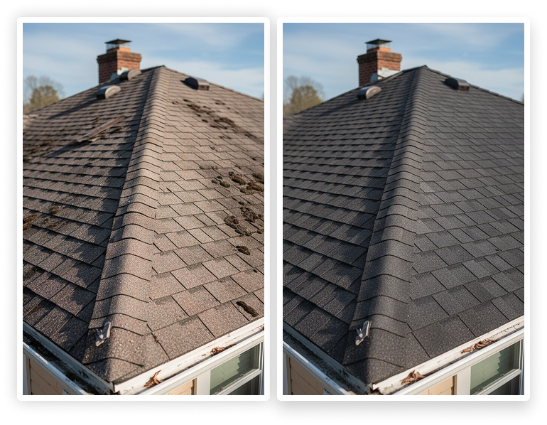 Before and After Roof Transformation